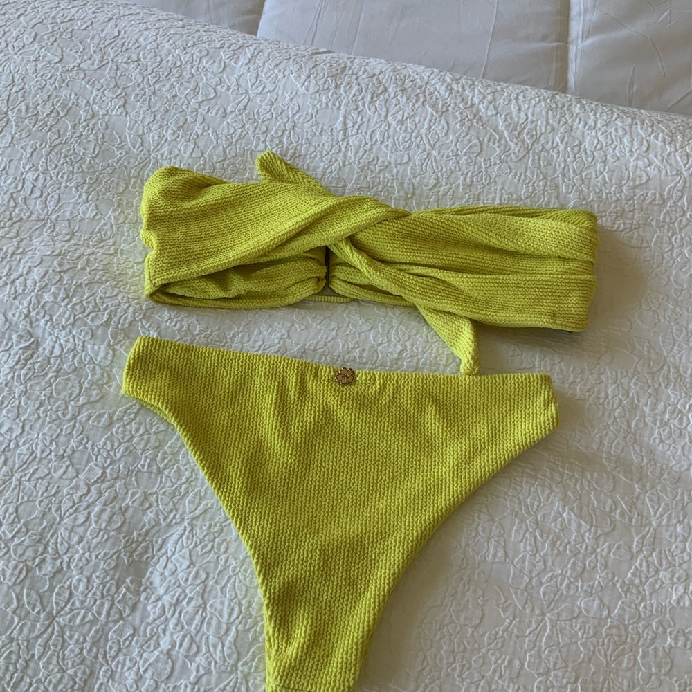 Solid & Striped Yellow Bikini Set - image 3